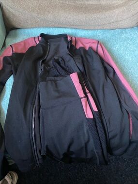 Women's Black active sweater with Pink Panels